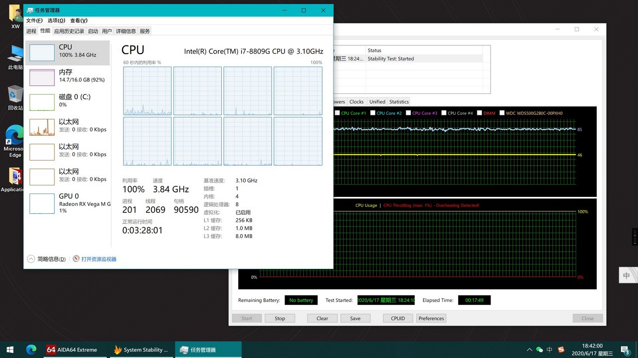 AIDA 64 稳定性测试