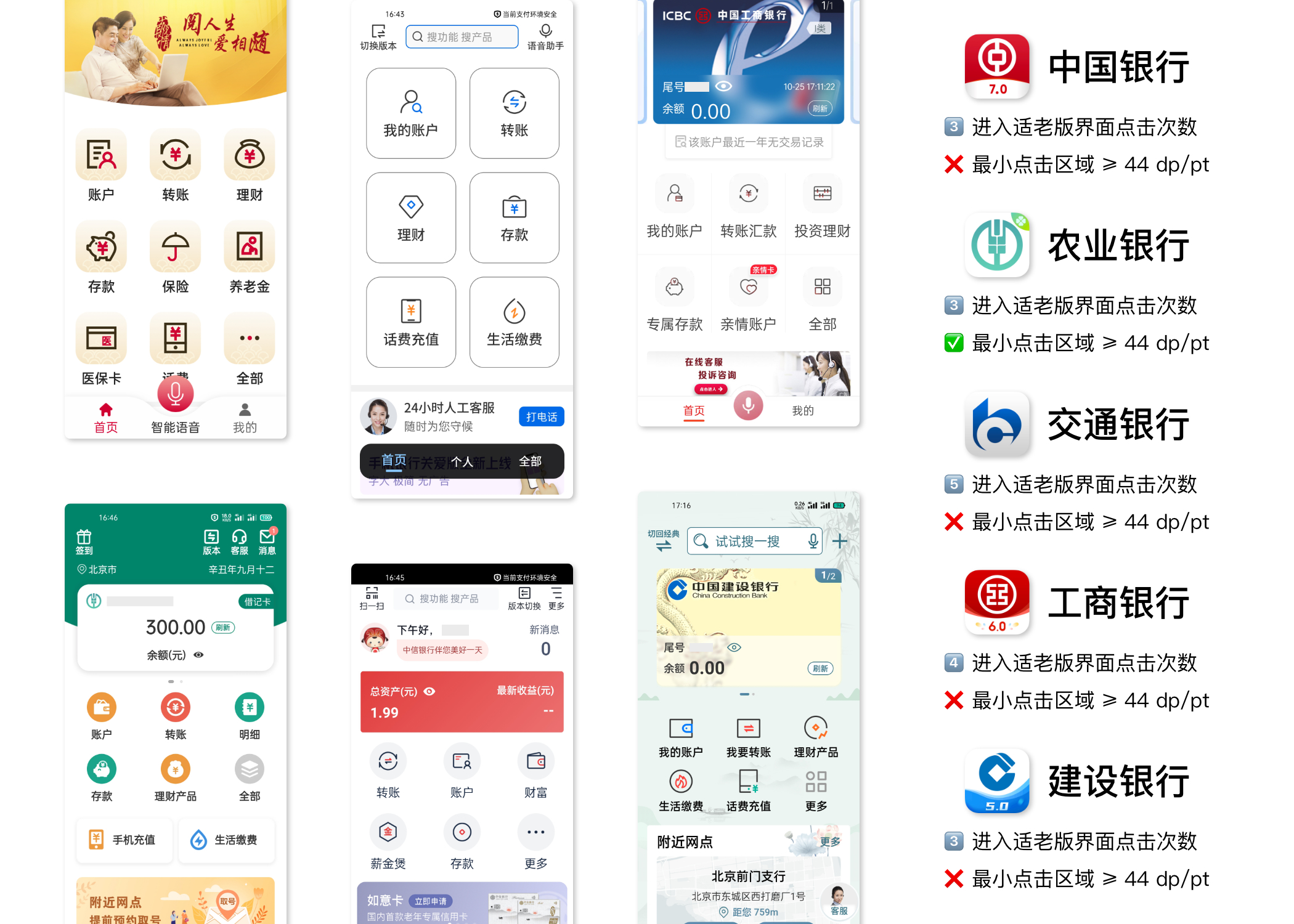 各家银行 App - 长辈版