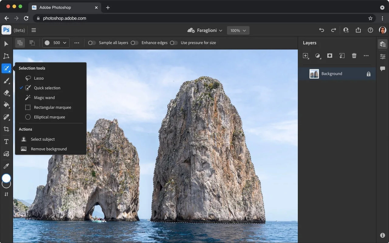 Photoshop Web（图片来源：Adobe）