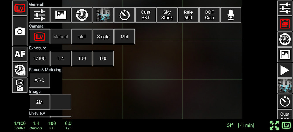 qDslrDashboard：调整相机设置